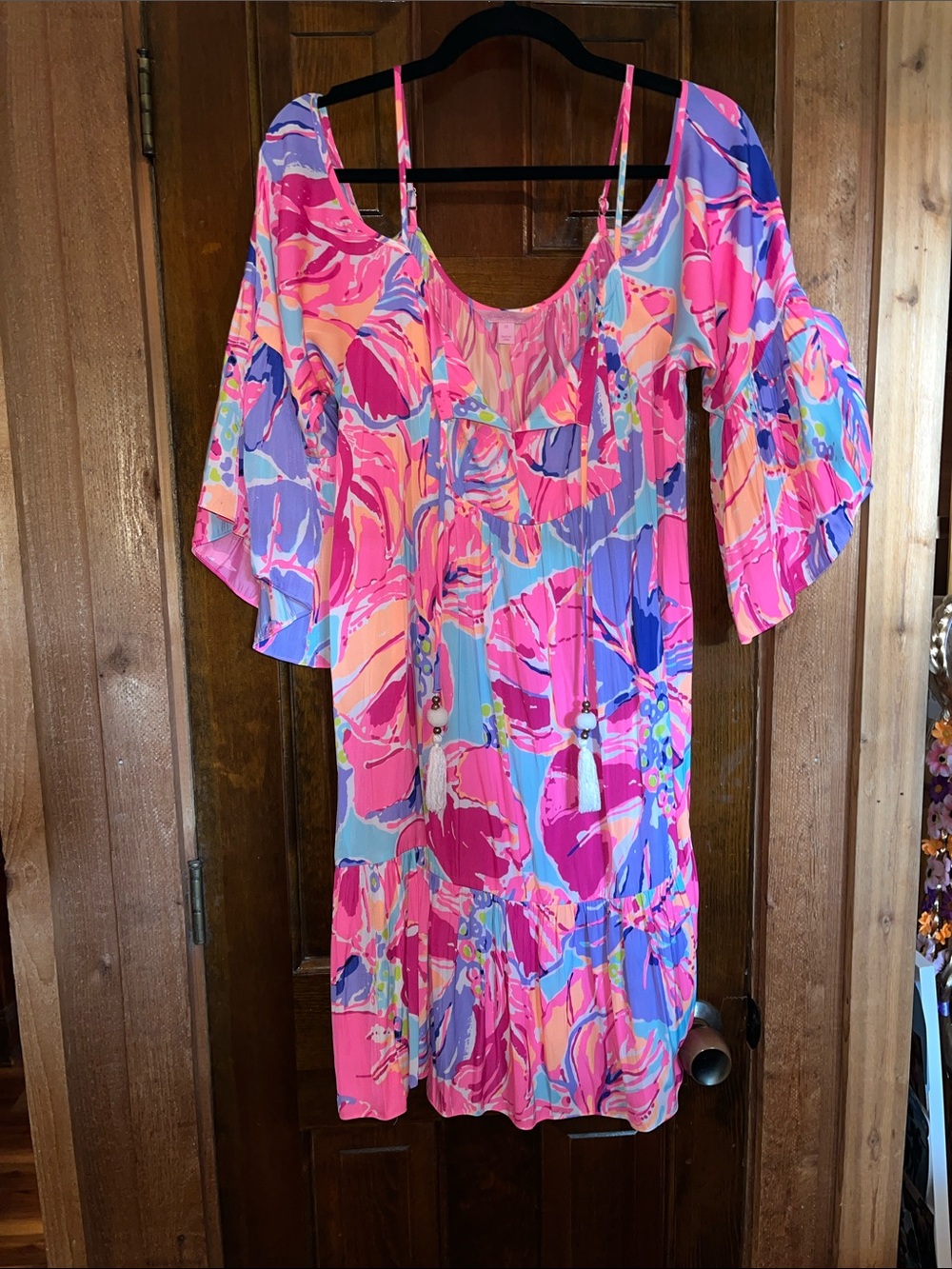 Lilly Pulitzer Pink Multicolor Abstract Floral Dress
